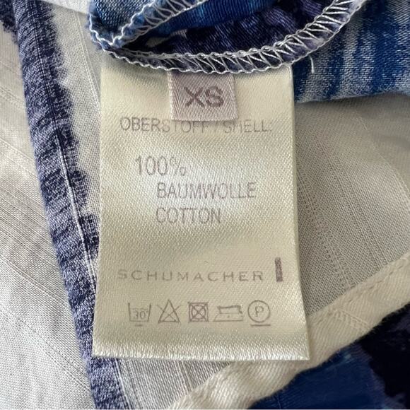 Dorothee Schumacher Women’s Vintage High Waist Blue White Striped Printed Skirt - Picture 7 of 9